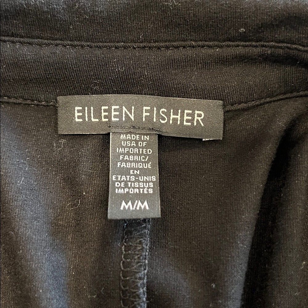 Eileen Fisher Black Button Down Shirt - Picture 5 of 7